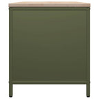Rastrelliera Legna da Ardere con Piano Verde Oliva 100x40x60 cm