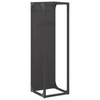Rastrelliera per Legna da Ardere Nera 25x25x80 cm