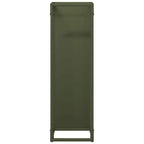 Rastrelliera per Legna da Ardere Verde Oliva 25x25x80 cm