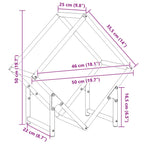 Rastrelliera per Legna da Ardere Bianca 50x25x50 cm