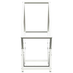 Rastrelliera per Legna da Ardere Bianca 60x25x60 cm