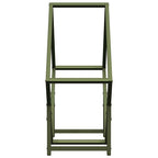 Rastrelliera per Legna da Ardere Verde Oliva 60x25x60 cm