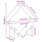 Rastrelliera per Legna da Ardere Bianca 80x25x80 cm
