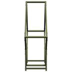 Rastrelliera per Legna da Ardere Verde Oliva 80x25x80 cm