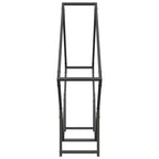Rastrelliera per Legna da Ardere Nera 100x25x100 cm