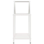 Rastrelliera per Legna da Ardere Bianca 40x25x60 cm