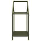 Rastrelliera per Legna da Ardere Verde Oliva 40x25x60 cm