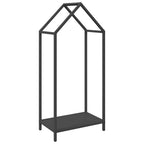 Rastrelliera per Legna da Ardere Nera 40x25x90 cm