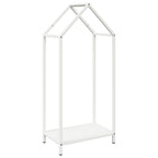 Rastrelliera per Legna da Ardere Bianca 40x25x90 cm