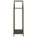 Rastrelliera per Legna da Ardere Verde Oliva 40x25x90 cm