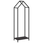Rastrelliera per Legna da Ardere Nera 40x25x120 cm