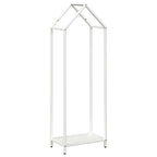 Rastrelliera per Legna da Ardere Bianca 40x25x120 cm