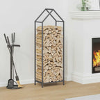 Rastrelliera per Legna da Ardere Antracite 40x25x120 cm