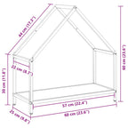 Rastrelliera per Legna da Ardere Antracite 60x25x60 cm