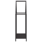Rastrelliera per Legna da Ardere Nera 60x25x90 cm