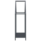 Rastrelliera per Legna da Ardere Antracite 60x25x90 cm