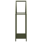 Rastrelliera per Legna da Ardere Verde Oliva 60x25x90 cm