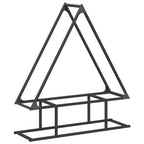 Rastrelliera per Legna da Ardere Nera 80x25x90 cm