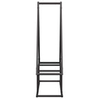 Rastrelliera per Legna da Ardere Nera 80x25x90 cm