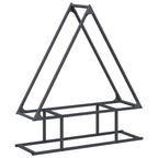 Rastrelliera per Legna da Ardere Antracite 80x25x90 cm