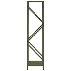 Rastrelliera per Legna da Ardere Verde Oliva 34x25x100 cm