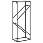 Rastrelliera per Legna da Ardere Antracite 40x25x100 cm