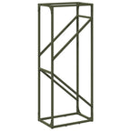 Rastrelliera per Legna da Ardere Verde Oliva 40x25x100 cm