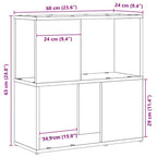 Set mobile TV Nero 60 x 24 x 63 cm Legno multistrato