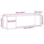 Set mobile TV Nero 100 x 24 x 63 cm Legno multistrato