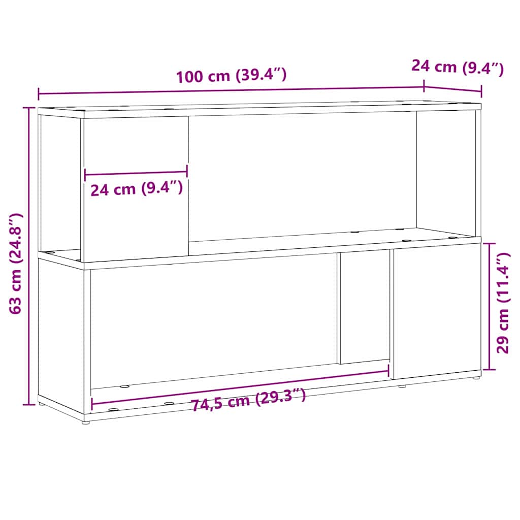 Set mobile TV Nero 100 x 24 x 63 cm Legno multistrato