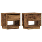 Comodino 2 pcs Legno vecchio 45 x 34 x 44 cm Legno multistrato