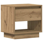 Comodino con cassetto 2 pcs Rovere artigianale 45 x 34 x 44 cm
