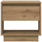 Comodino con cassetto 2 pcs Rovere artigianale 45 x 34 x 44 cm