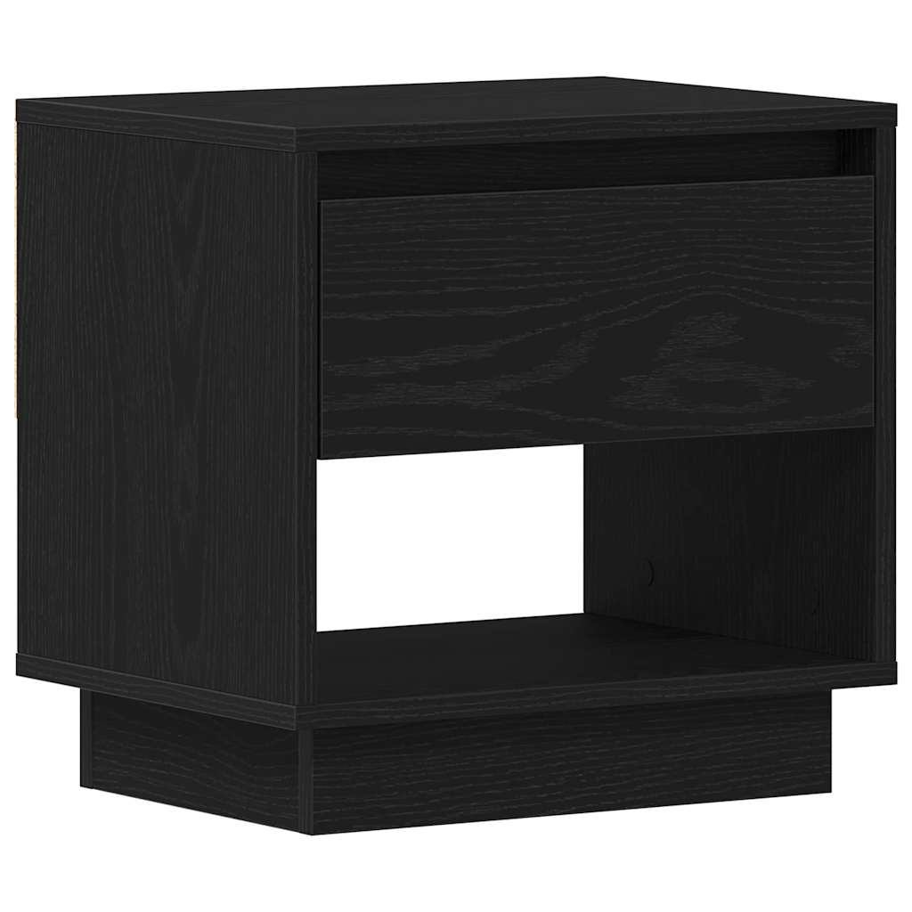 Comodino Rovere Nero 45 x 34 x 44 cm Legno multistrato