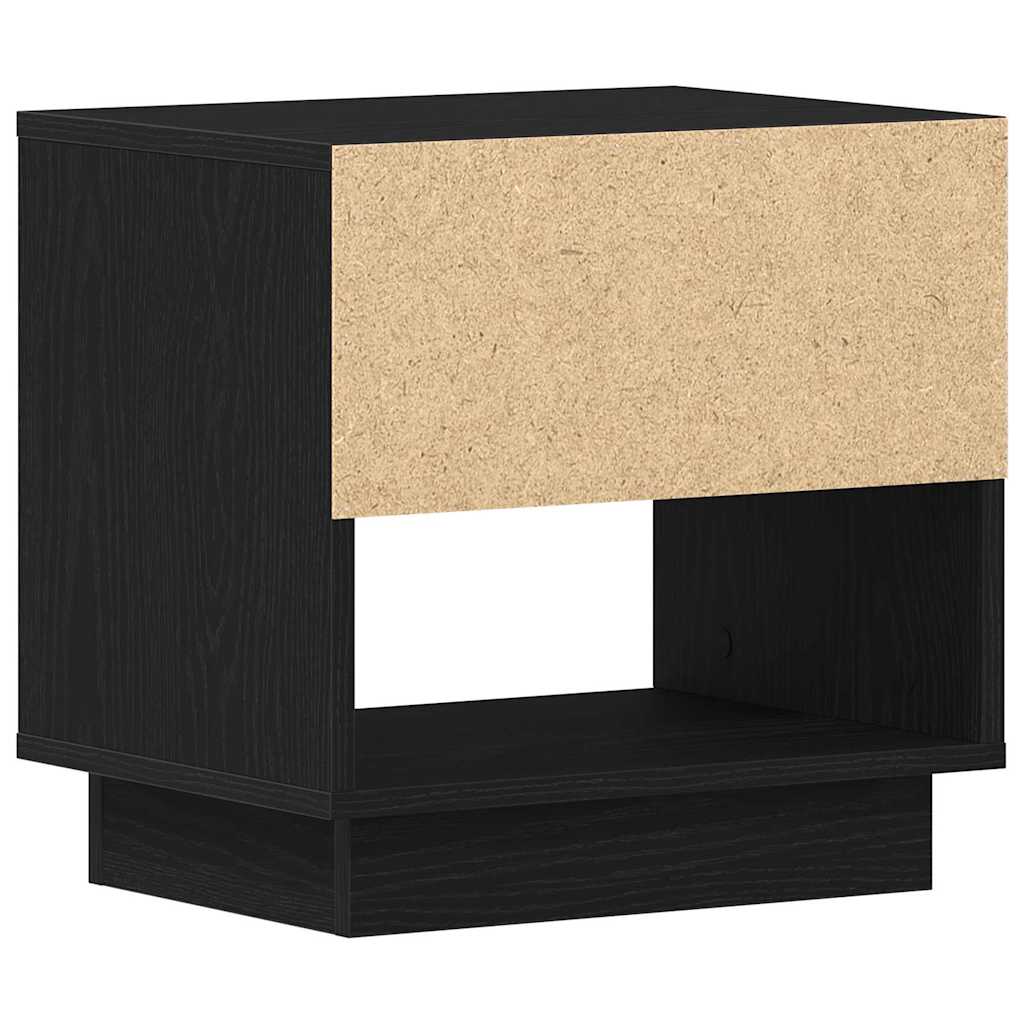 Comodino Rovere Nero 45 x 34 x 44 cm Legno multistrato