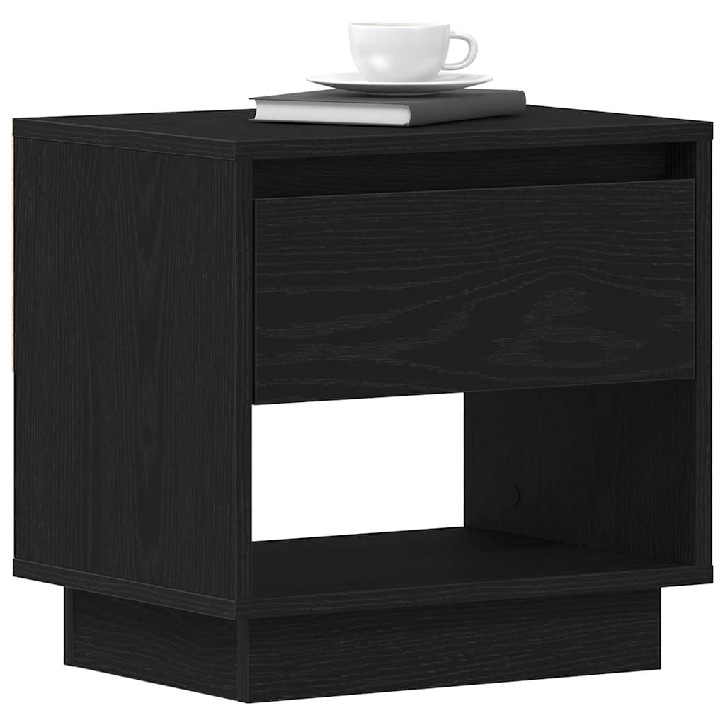 Comodino Rovere Nero 45 x 34 x 44 cm Legno multistrato