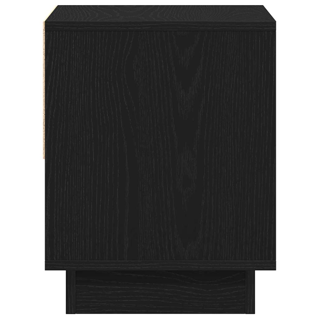 Comodino Rovere Nero 45 x 34 x 44 cm Legno multistrato