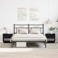 Comodino 2 pcs Rovere Nero 45 x 34 x 44 cm Legno multistrato