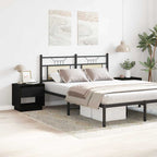 Comodino 2 pcs Rovere Nero 45 x 34 x 44 cm Legno multistrato