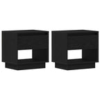 Comodino 2 pcs Rovere Nero 45 x 34 x 44 cm Legno multistrato