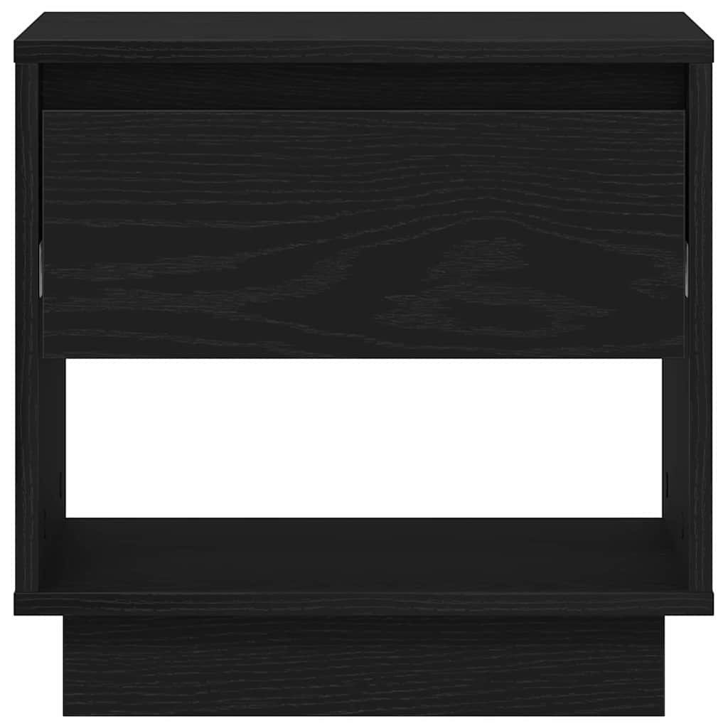 Comodino 2 pcs Rovere Nero 45 x 34 x 44 cm Legno multistrato