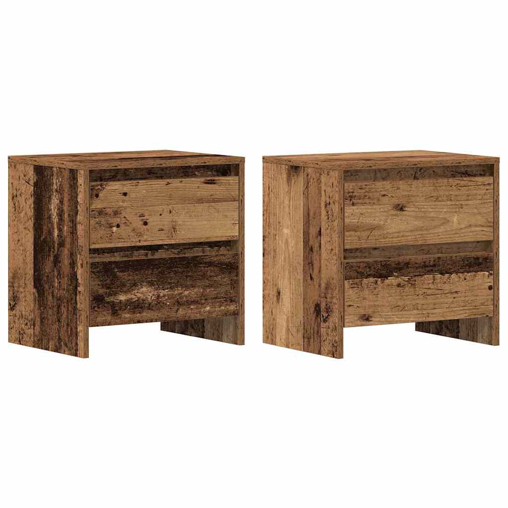 Armadio da Notte 2 pcs Legno vecchio 45 x 34 x 44,5 cm