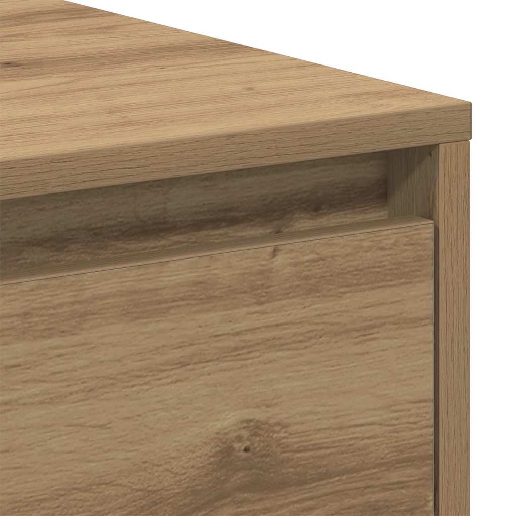 Armadio da Notte 2 pcs Rovere artigianale 45 x 34 x 44,5 cm