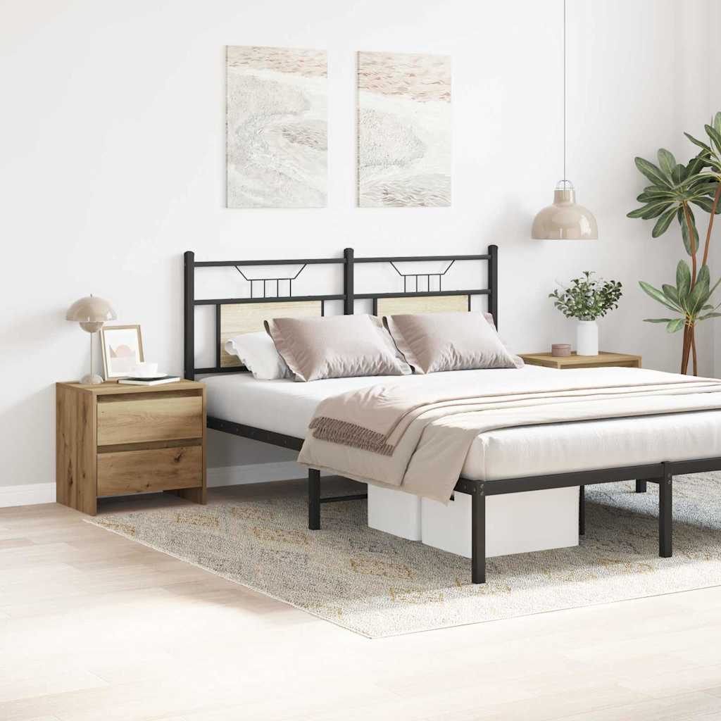 Armadio da Notte 2 pcs Rovere artigianale 45 x 34 x 44,5 cm