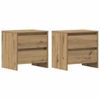 Armadio da Notte 2 pcs Rovere artigianale 45 x 34 x 44,5 cm