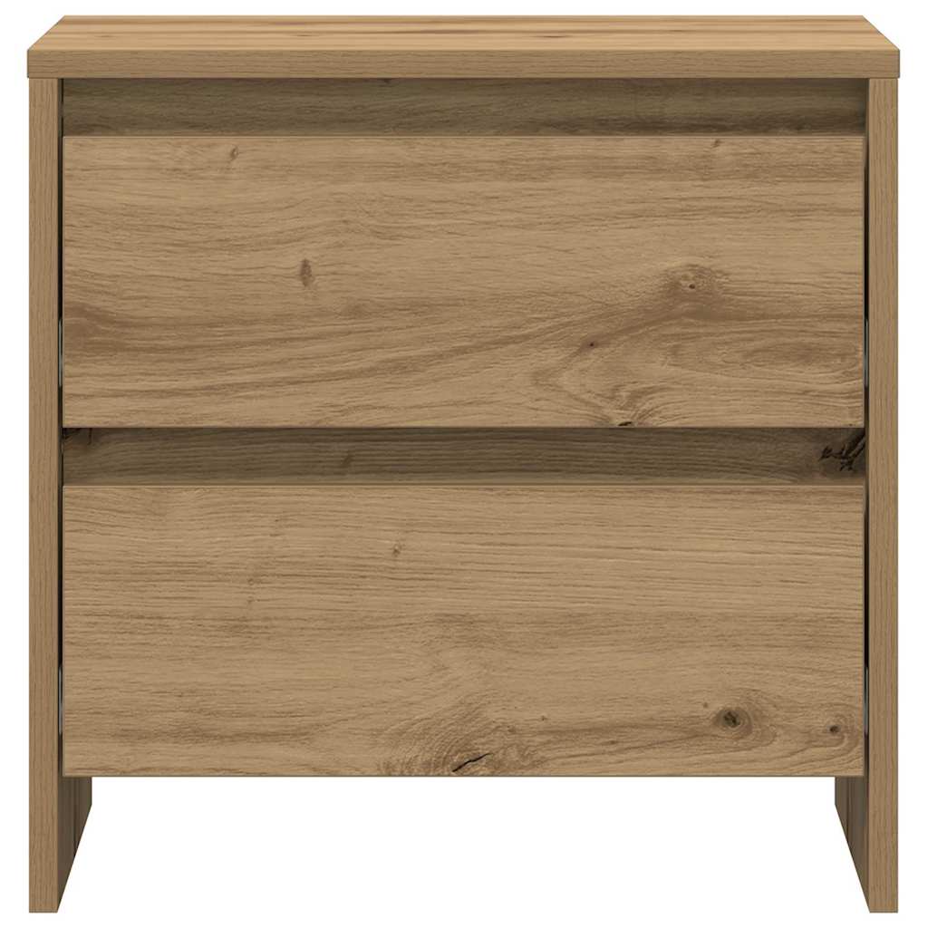 Armadio da Notte 2 pcs Rovere artigianale 45 x 34 x 44,5 cm