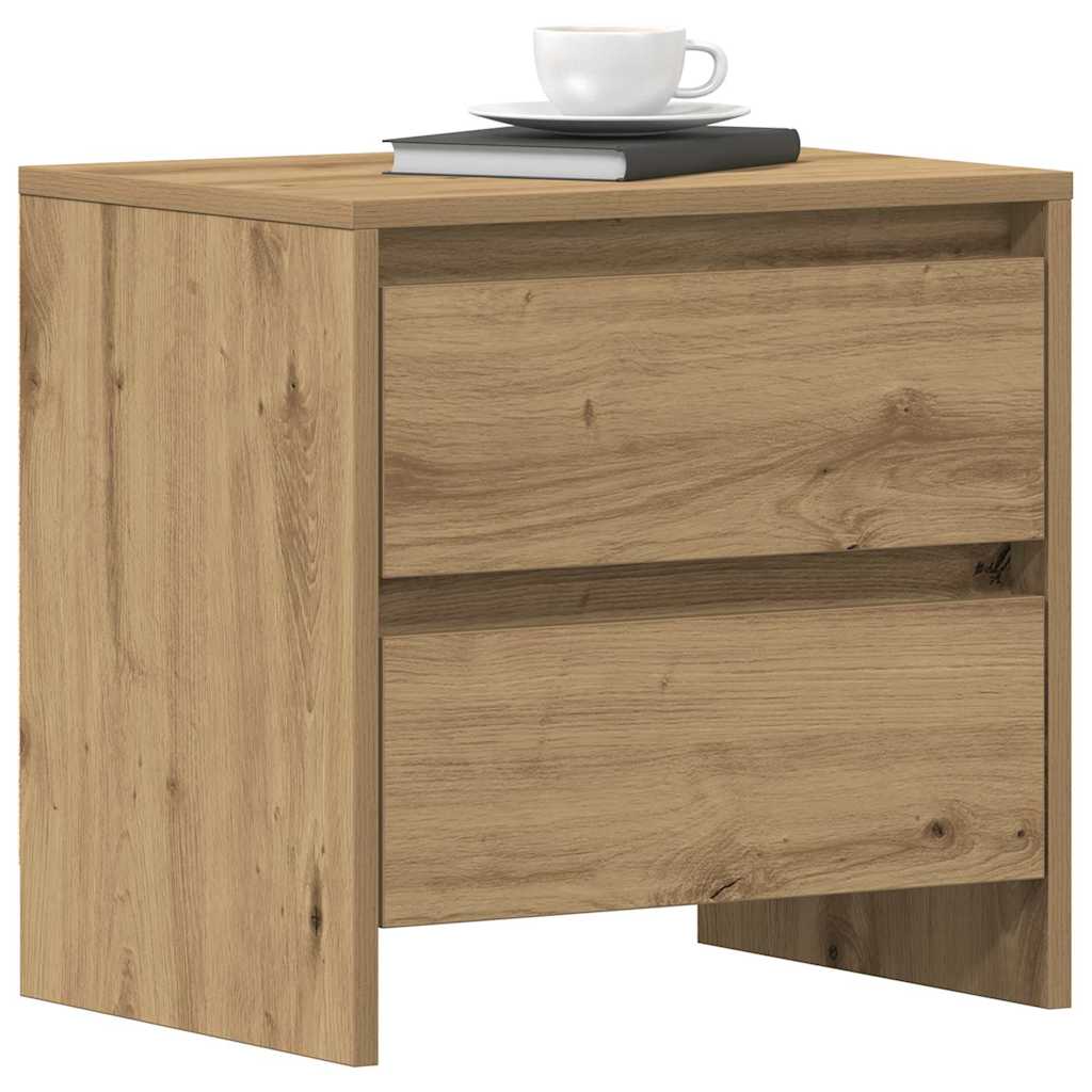 Armadio da Notte 2 pcs Rovere artigianale 45 x 34 x 44,5 cm