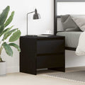 Armadio da Notte con cassetto Rovere Nero 45 x 34 x 44,5 cm