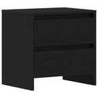 Armadio da Notte con cassetto Rovere Nero 45 x 34 x 44,5 cm