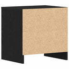 Armadio da Notte con cassetto Rovere Nero 45 x 34 x 44,5 cm
